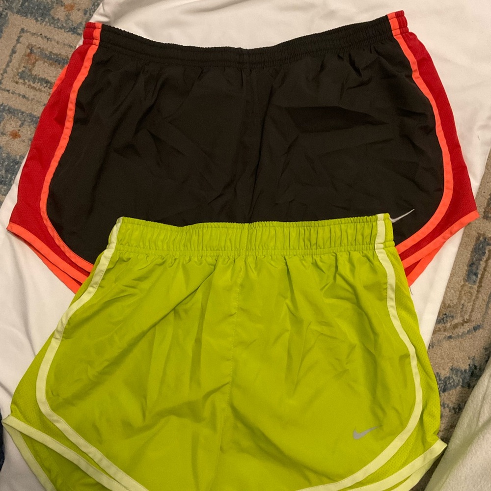 Nike Black and Neon Yellow Shorts Set
